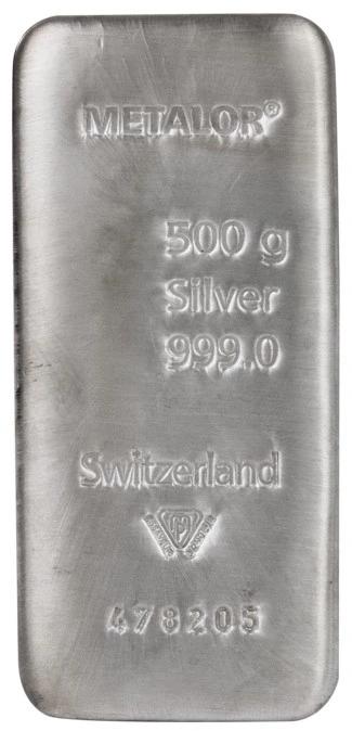 Silver Bar Metalor (500g)